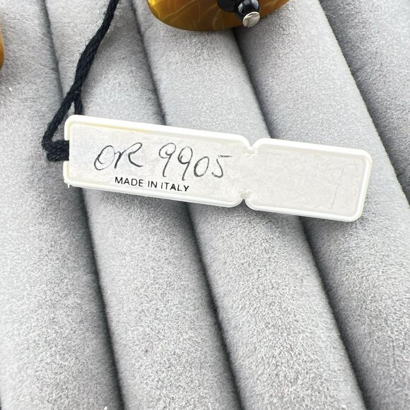 Angela Caputi Earrings CLIP ON Modernist Dangle Resin Geometric Art Gallery NWT - Picture 5 of 11